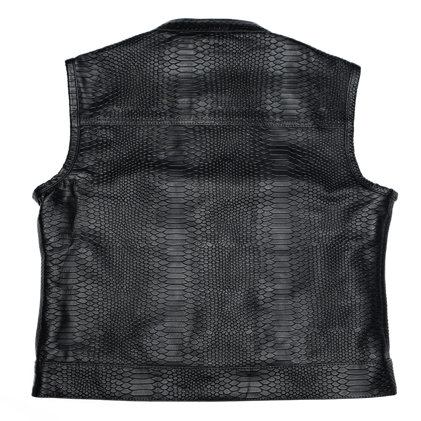 Women's Moto Vest - Black Dragon Leather