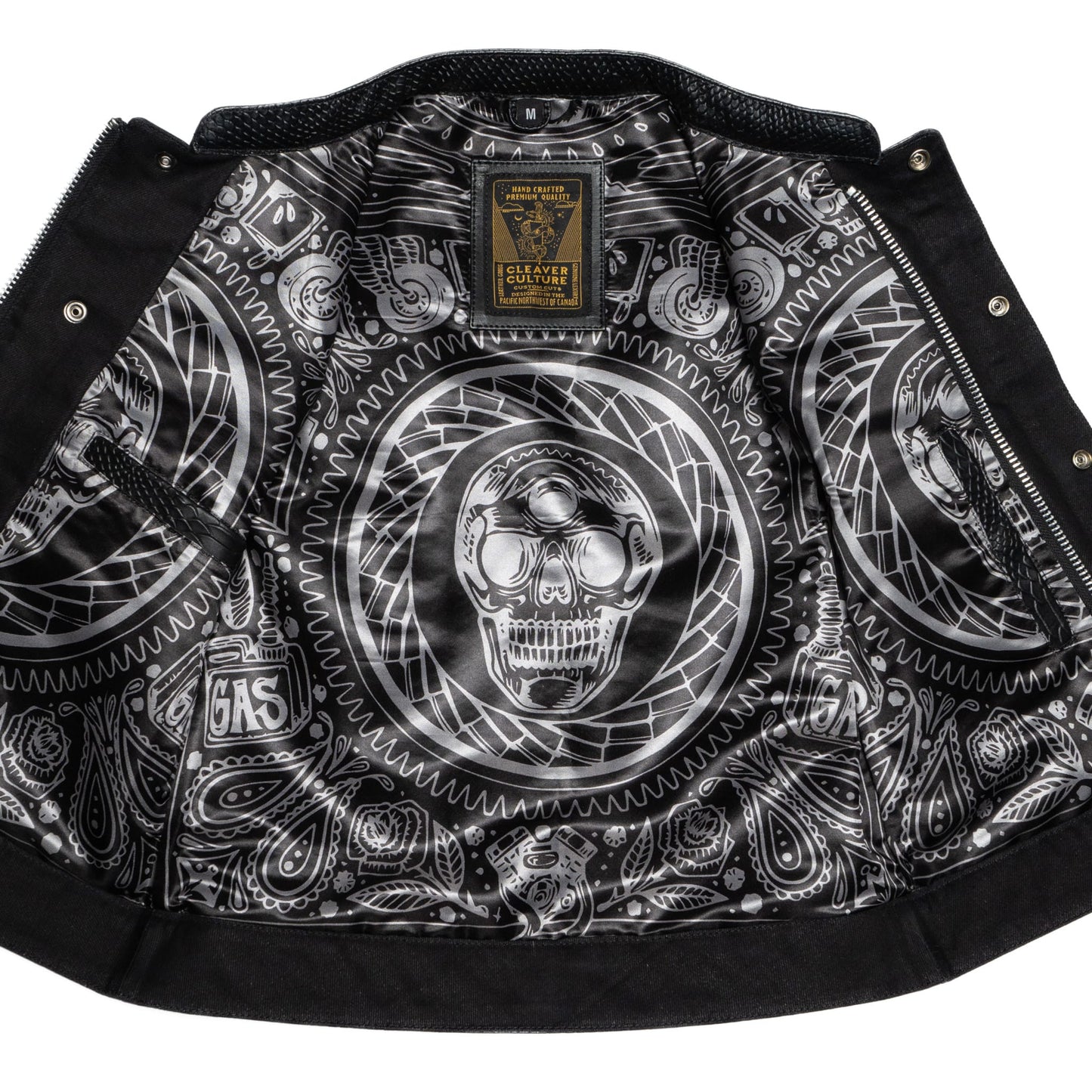 Women's Moto Vest - Black Dragon Leather