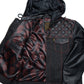 Hooded Moto Jacket - Black Ostrich Leather/Canvas