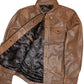 Western Shirt - Distressed Brown Leather