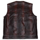 Cali Cut Vest - Ox Blood Dragon Leather