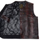 Cali Cut Vest - Ox Blood Dragon Leather