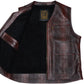 Carpenter Vest - Ox Blood Dragon Leather