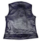 Women's Moto Vest - Purple Gator Leather