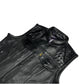 Women's Moto Vest - Black Gator Leather