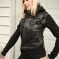 Women's Moto Vest - Black Gator Leather