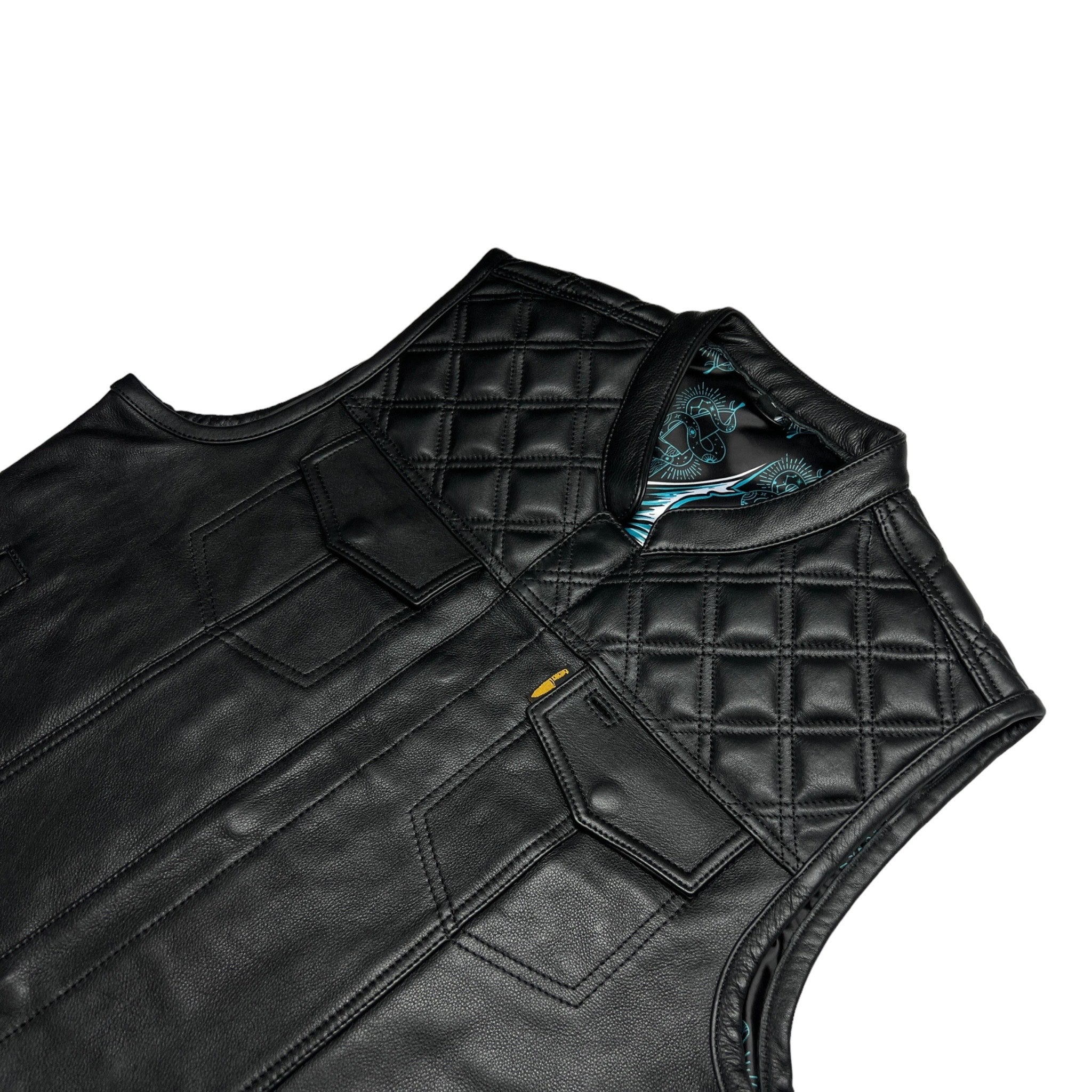 Cali Cut Vest Black Leather Cleaver Culture