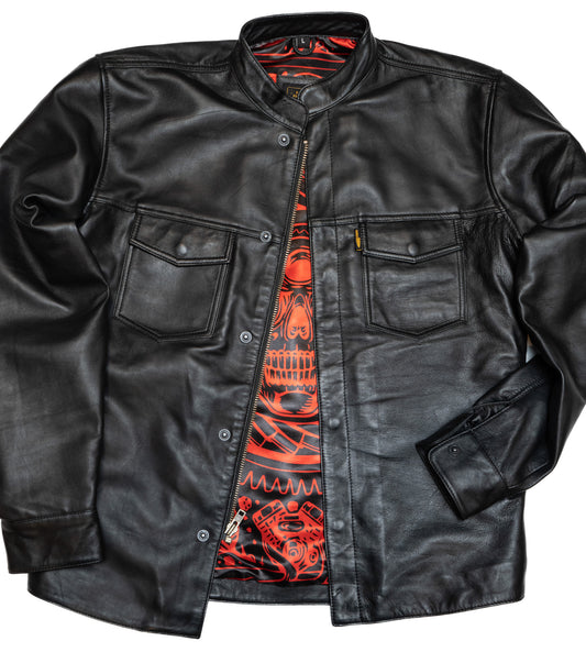 Preacher Shirt - Black Leather