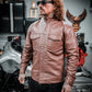 Preacher Shirt - Brown Leather