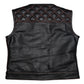 Women's Cali Cut Vest - Black Leather