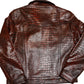 Cleaver Culture x Lords Steazy Ryder Jacket - Ox Blood Crocodile Leather